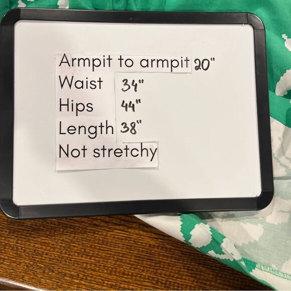 Studio I Floral Green and White Sleeveless v-neck formal Dress size 14 - Picture 9 of 14